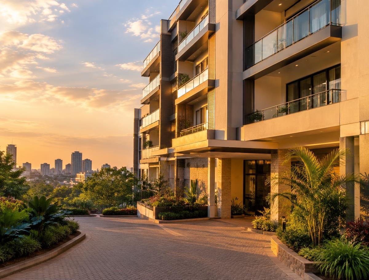 Landscaped entrance of Wanyee Park Apartment